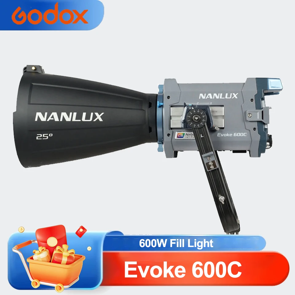 Фото Светодиодный прожектор Nanlux Evoke 600C RGB CRI96 TLCI 97 1000-20000k заполняющий свет для фотостудии включает 25 °   Отражатель №1