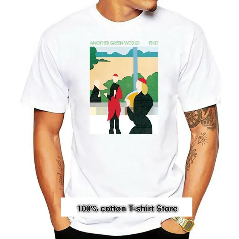 

Camiseta Vintage de Brian Eno - Another Green World para hombre, camisa blanca con estampado de S-3Xl