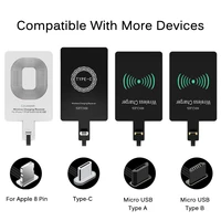 Wireless Charging Receiver for IPhone Plus Micro USB Type Universal Fast Wireless Charger for Samsung Huawei Chargers