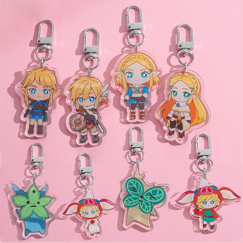 

Anime Zeldas Tears of The Kingdom Acrylic Keychain Kawaii Link Backpack Key Chain Keyring Pendant Accessories Keychian Hot Sale