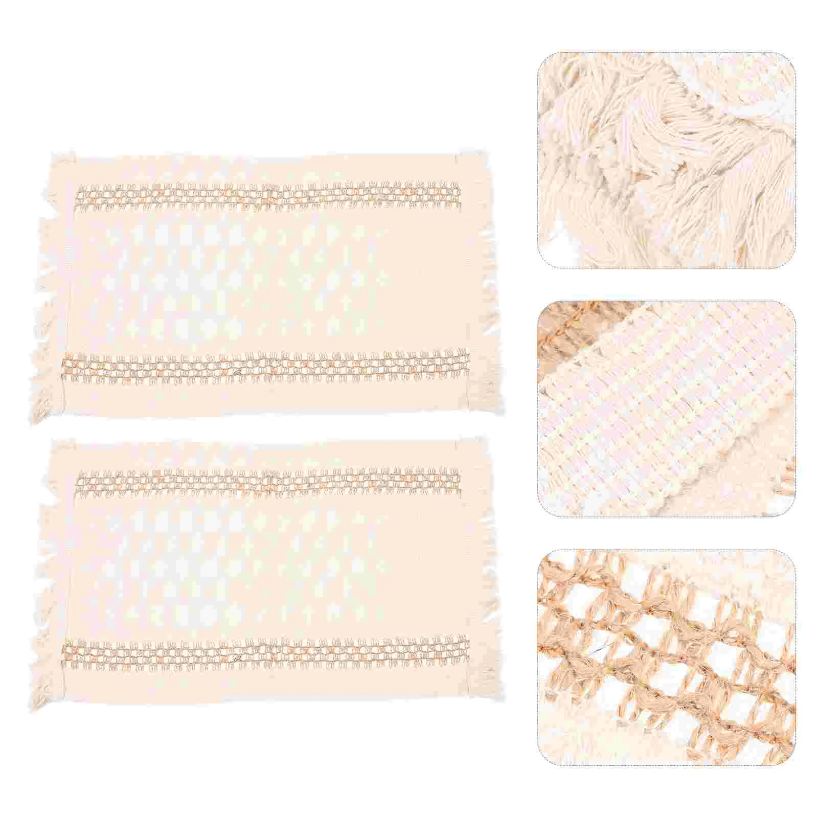 

Placemats Table Mat Mats Placemat Rustic Placedining Macrame Woven Nonkitchen Cotton Crochet Decorative Heat Resistant Bohemian