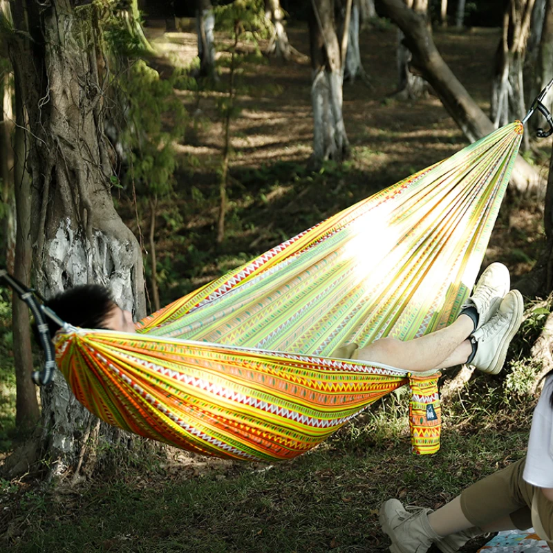 

Travel Outdoor Hammock Hanging Hanging Swing Chair Anti Rollover Portable Sleeping Garden Hammock Field Rede De Dormir Furniture