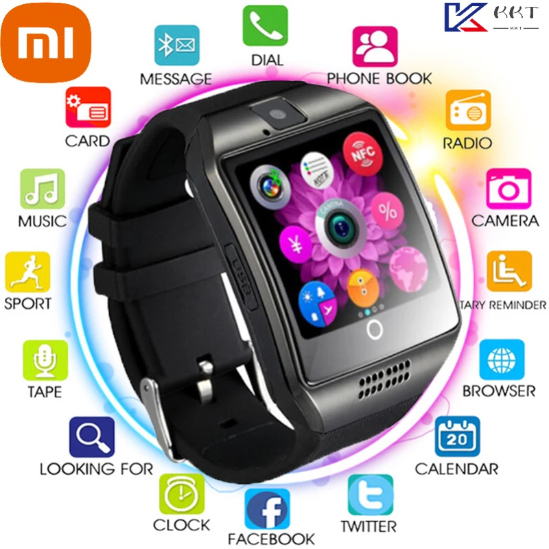 

Xiaomi Bluetooth Smart Clock Q18 Support Sim TF Map Men Women Reloj Intelligent for IOS Android Samsung Huawei A1 Digital Watch