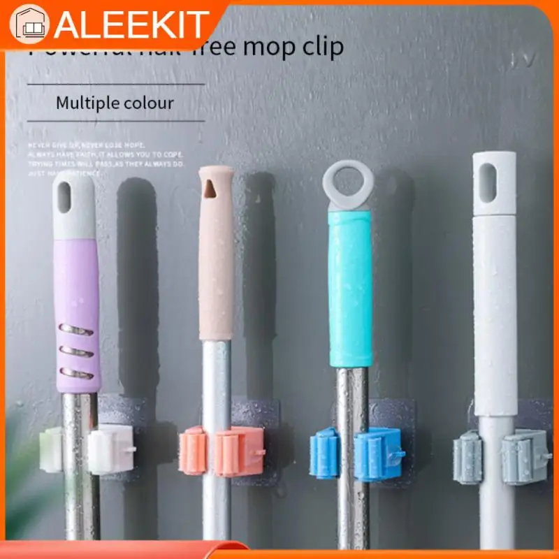 

Mop Organizer Wall-mounted Multi-purpose Mop Rack Bathroom Organizer Mop Storage Waterproof Wall Hook Broom Hanger Hooks Strong