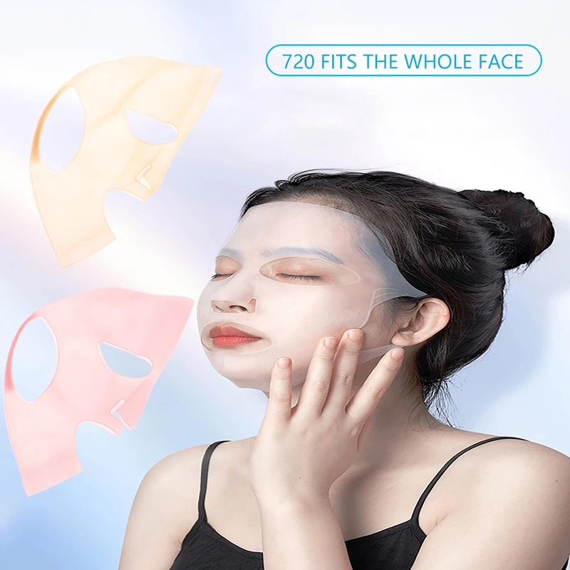 

Silicone Mask Face Women Skin Care Tool Hanging Ear Face Mask Gel Sheet Reusable