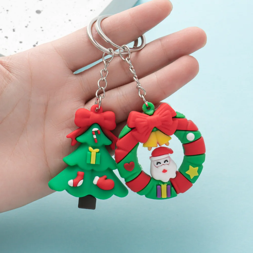 Рождественский брелок с героями мультфильмов милая кукла кулон Санта-Клаус