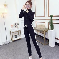 spring and autumn new sports leisure suit womens fashion korean version long sleeved sweater two piece sports suit women