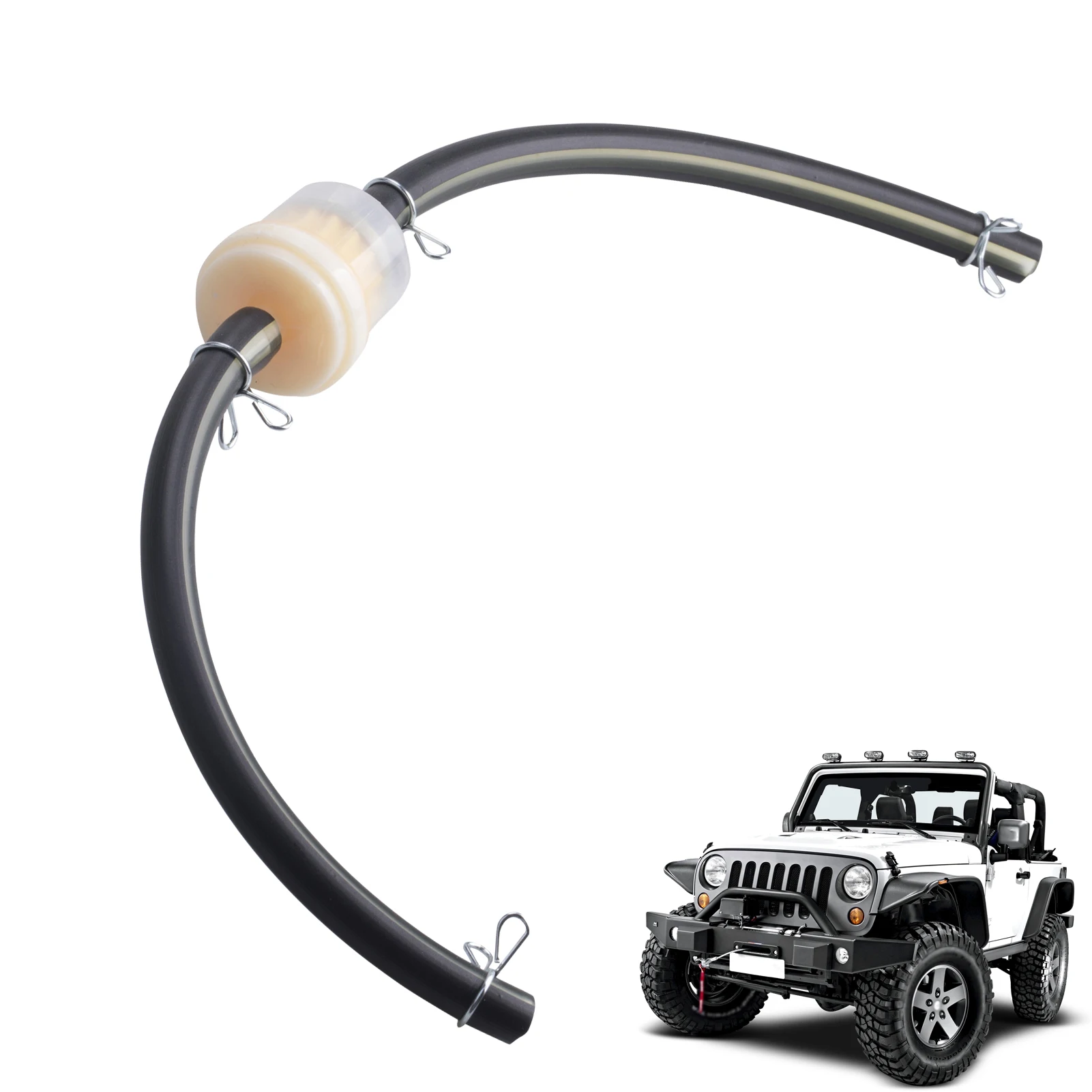 

Fuel Petrol Inline Gasolines Filter Rubber Hose Pipe With Clip Universal For 49CC-160CC Motorcycle Motocross ATVs Oil Filter