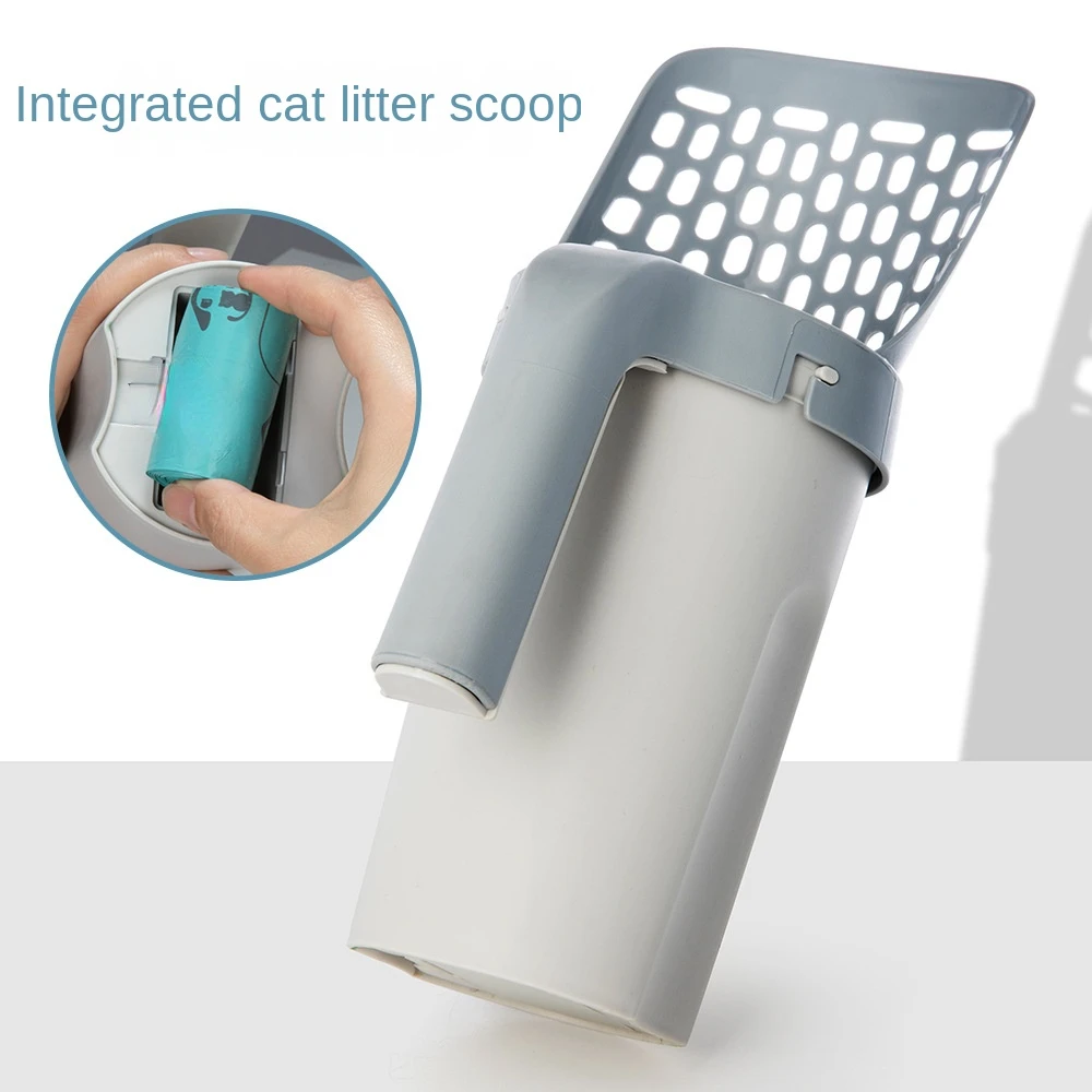 

Cat Litter Scooper with Waste Bag Cat Self Cleaning Shovel Pet Cleaning Poop Bag Kitten Cleaning Tool Shovel Sand Cats Supplies