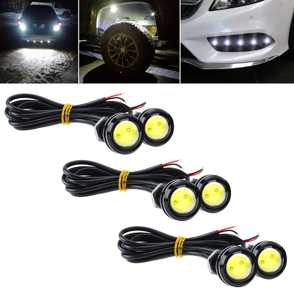 

6/10 pcs High Power White 9W Led Eagle Eye Bumper DRL Fog Light Motorcycle Light Daytime Running Tail Backup Light