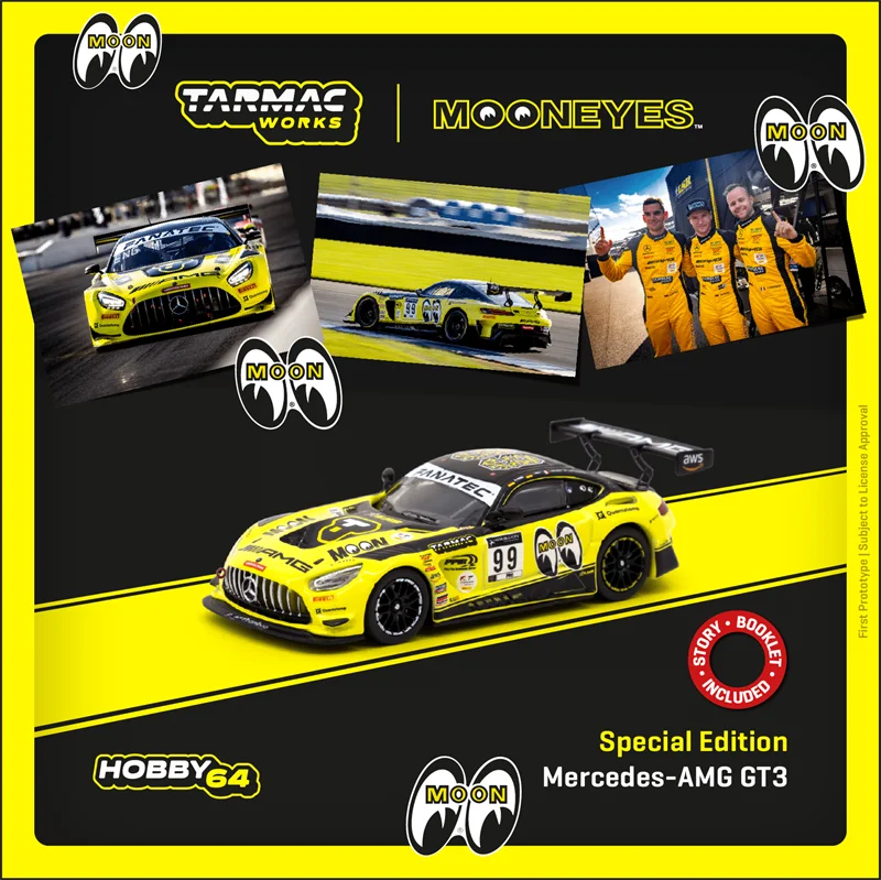 

Tarmac Works x Mooneyes 1:64 GT3 Indianapolis 8h Craft-Bamboo Racing #99 2021 Collector's Vehicle Model