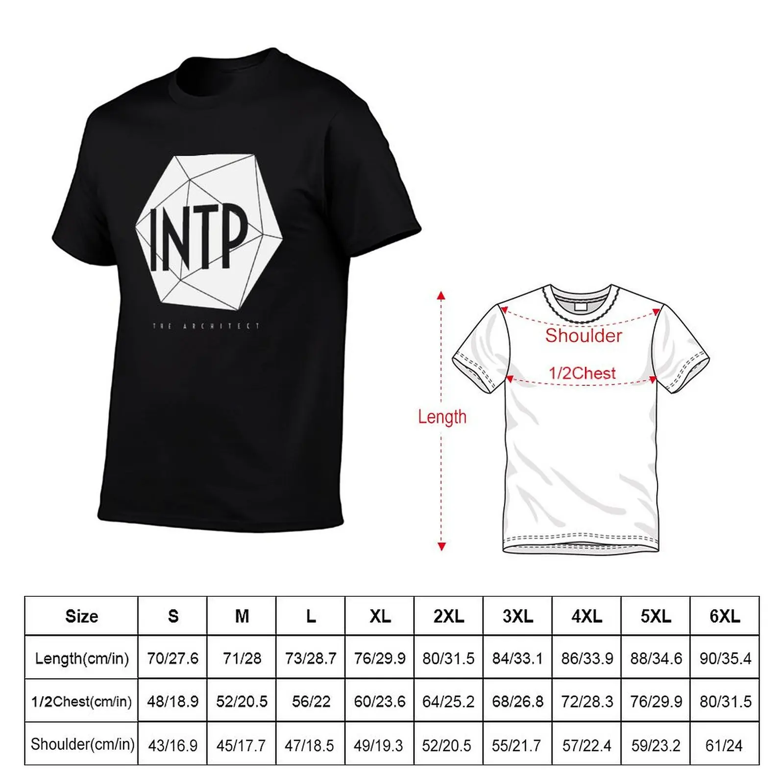 Фото Футболка INTP The Architect - MBTI Type, модная простая повседневная футболка №2
