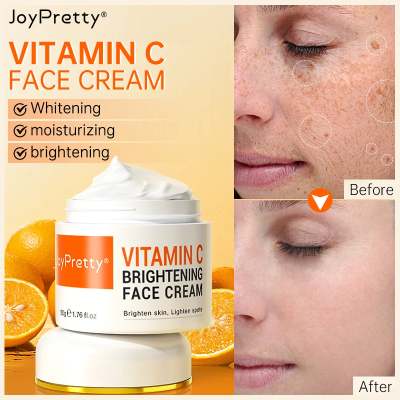 

JoyPretty Vitamin C for Face Whitening Cream Skin Care Facial Dark Spots Remover Brightening Moisturizing Skin Lightening Creams