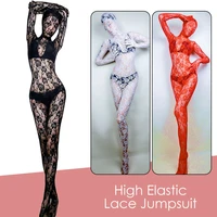 women high elastic spandex lace jumpsuits sexy full bodyhose bodystocking catsuit party stage novelty full body cosplay costumes