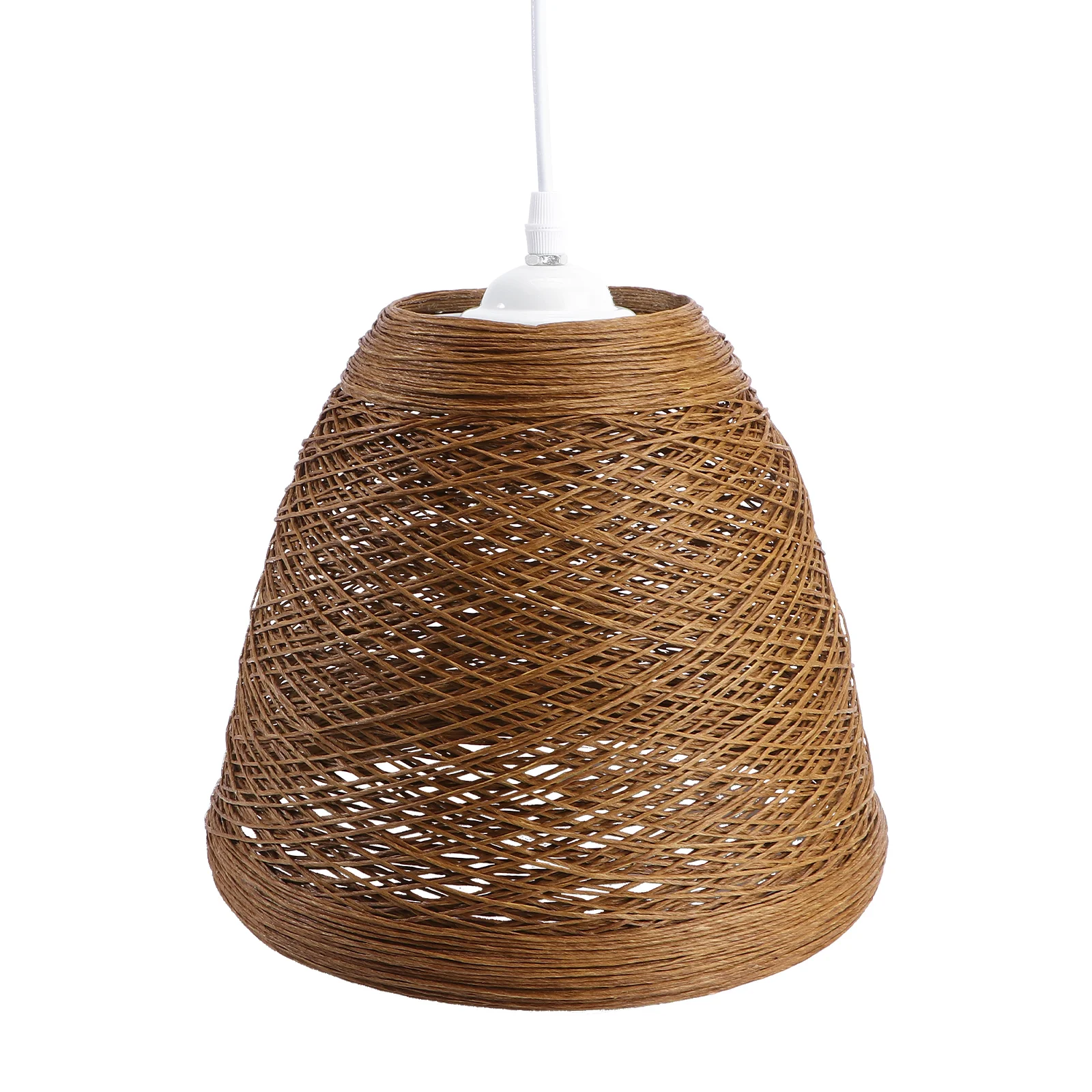 Idyllic Style Pendant Light Rattan Woven Ceiling Lamp Hanging Light