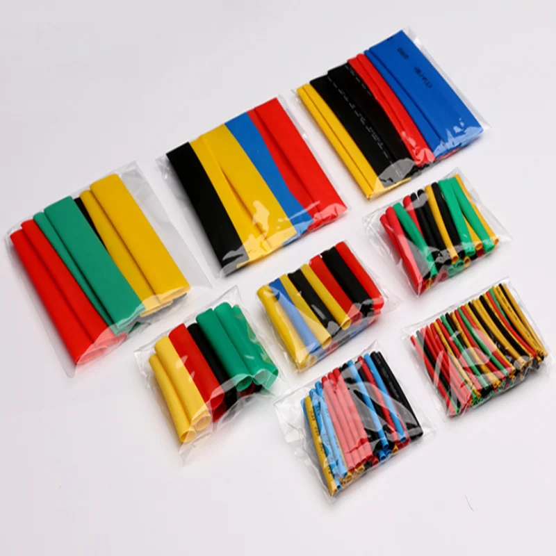 

164 PCS Color Bagged 2:1,Heat Shrink Tubing,Insulated Polyolefin Sheathed,Electronic DIY Kit,Electrical Connection Tubing