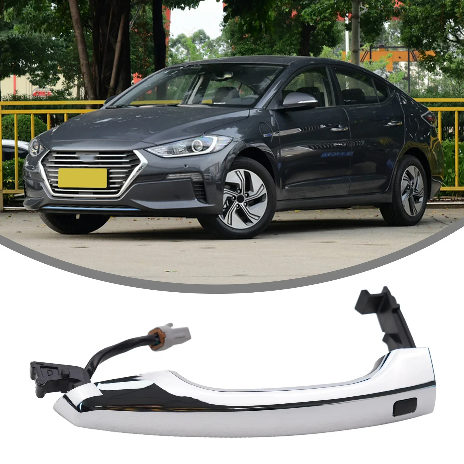 Наружная передняя левая дверь для умной ручки ключа хромированная Hyundai Elantra Ad