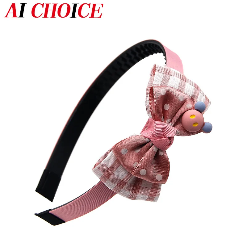 

Korean Version Of Children's Hair Band Bowknot Hair Clip Girl's Head Band Cartoon Pink Headwear Toothed Girl's Hair Gift