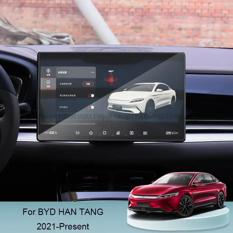 10,1-дюймовая Защитная пленка для автомобильной навигационной панели с GPS для BYD HAN EV 15,6 2021, Защитная пленка для ЖК-экрана