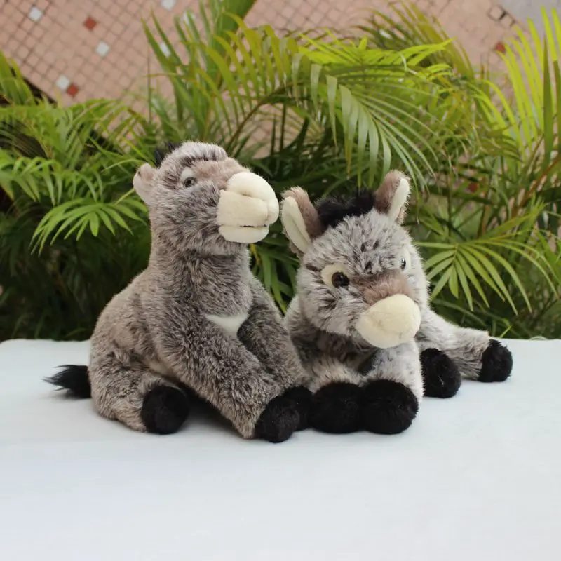 

Искусственная серая Ослик, маленький Ослик, кукла, плюшевые игрушки, милый подарок на день рождения, детские куклы, тканевые куклы, 23 см, подарок на день рождения для детей, друзей