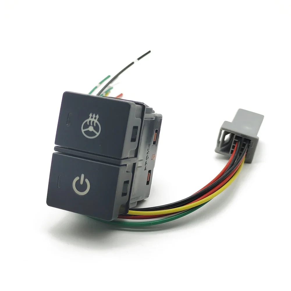 

Для Honda переключатель с двумя клавишами, переключатель управления нагревом рулевого колеса, внешняя мощность, световая кнопка, автомобильные аксессуары