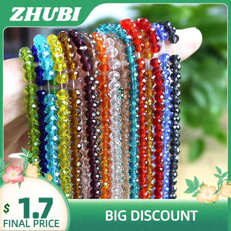 Бусины Круглые граненые из чешского стекла, круглые бисеры с отверстием, для изготовления ювелирных изделий «сделай сам», 2/3/4/6/8/10/12 мм