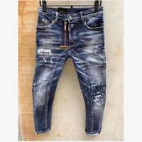 dsquared2 mens hole slim jeans motorcycle rider hole pants jeans man t89