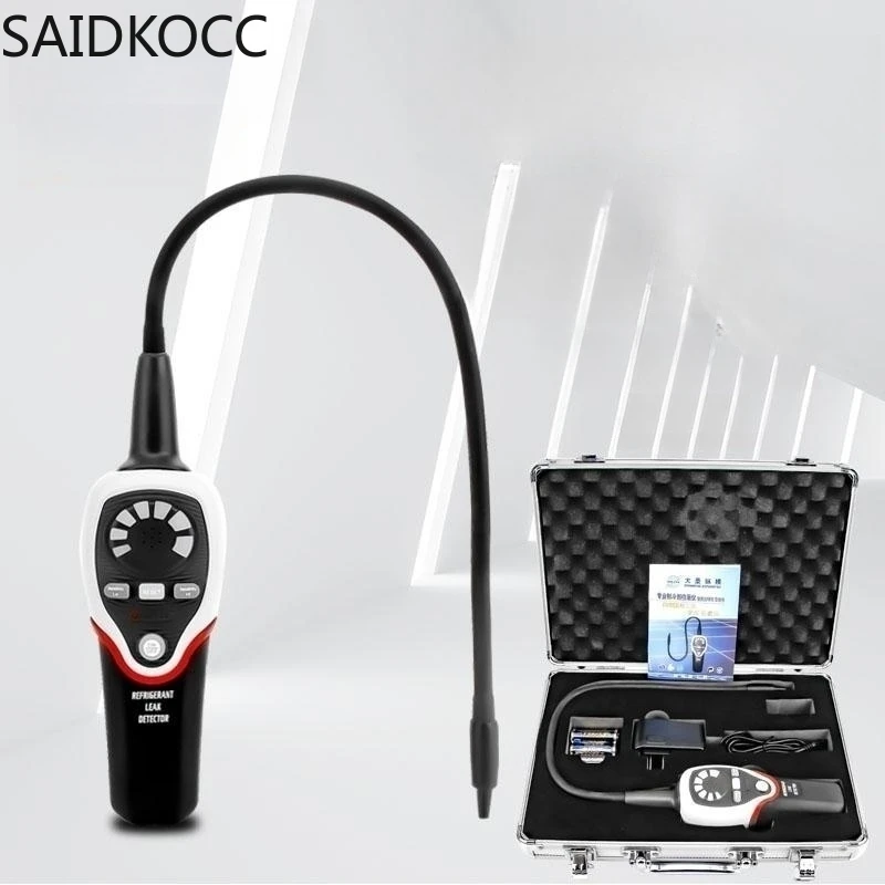 

RLD-382P детектор утечки галогенного хладагента, тестер утечки хладагента для кондиционирования воздуха, инструмент для обнаружения фриона снега R410A R134A R407C