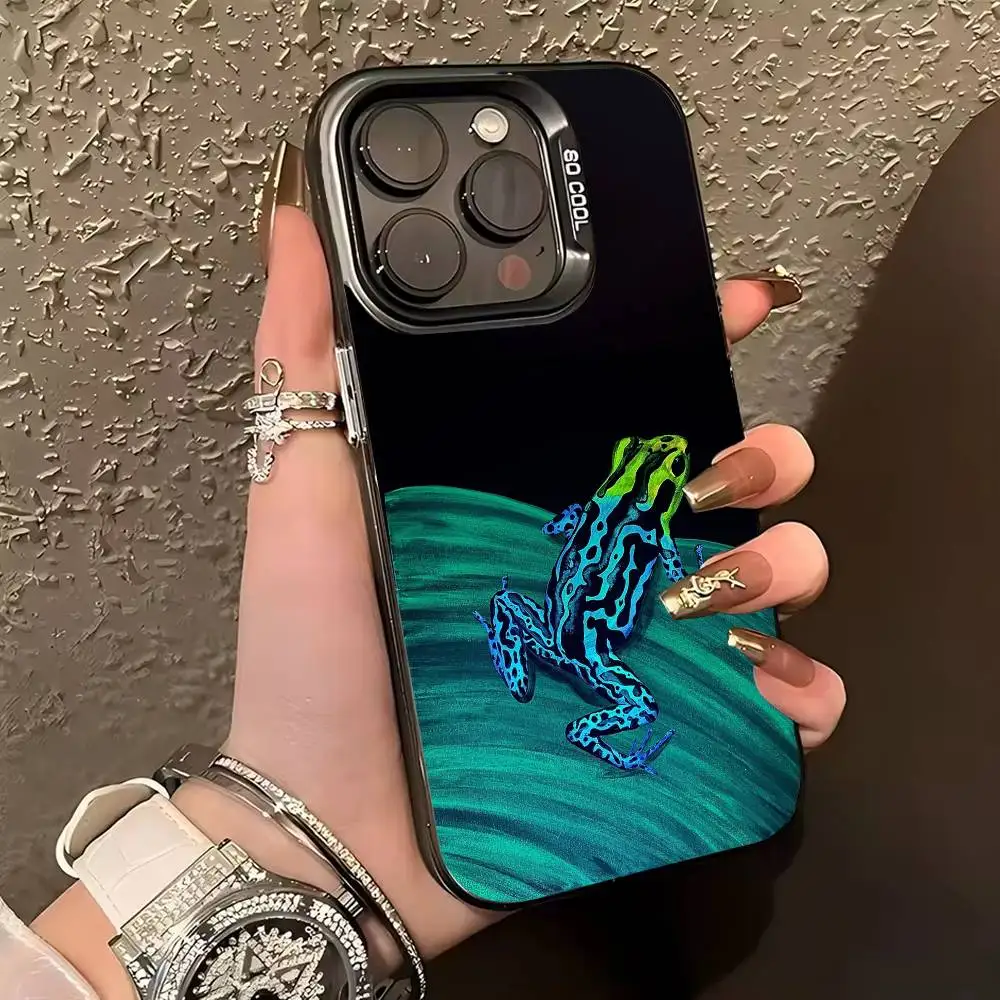 Фото Чехол для телефона N-Neon Frogs для iPhone 17,16,15,14,13,12,11 Plus, Pro Max, XS, цветной серебристый чехол для телефона №5