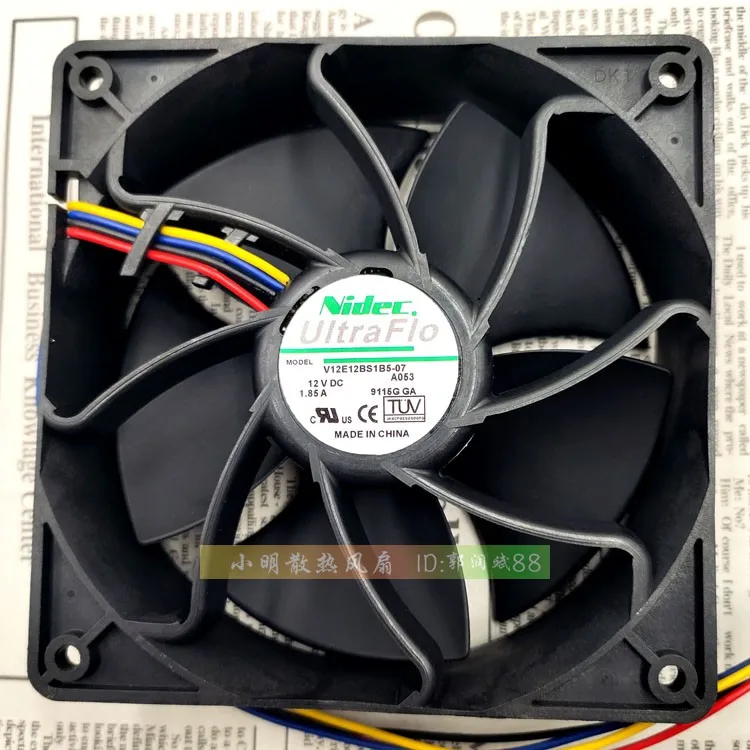 

NIDEC V12E12BS1B5-07 12V 1.85A 12038 S9 SPECIAL COOLING FAN