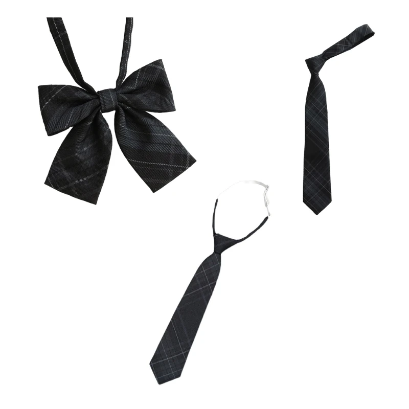 

2XPC Easy-to-Wear Bow Tie for Senior High School Girl Uniform Suit Accessories