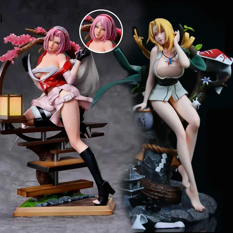 

33cm Naruto Haruno Sakura Anime Figure Shippuuden Hentai Clothes Removable Sexy Figures Gk PVC Statue Model Doll Collectible Toy
