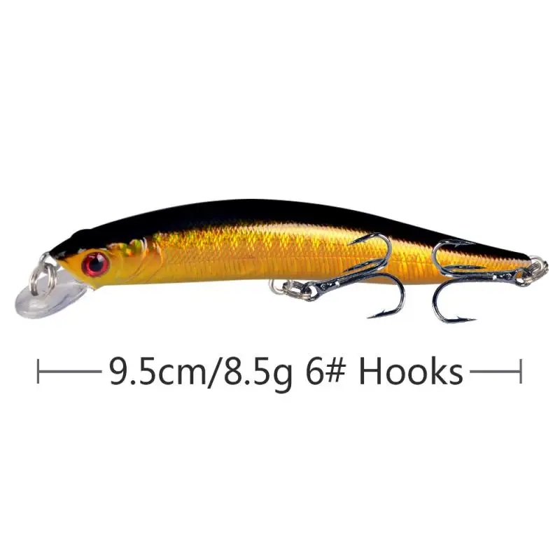 

95mm 8.5g Fishing Baits Saltwater Freshwater Fishing Tackle Sharp Treble Hooks Minnow Fishing Lure Minnow Hard Baits Plastic