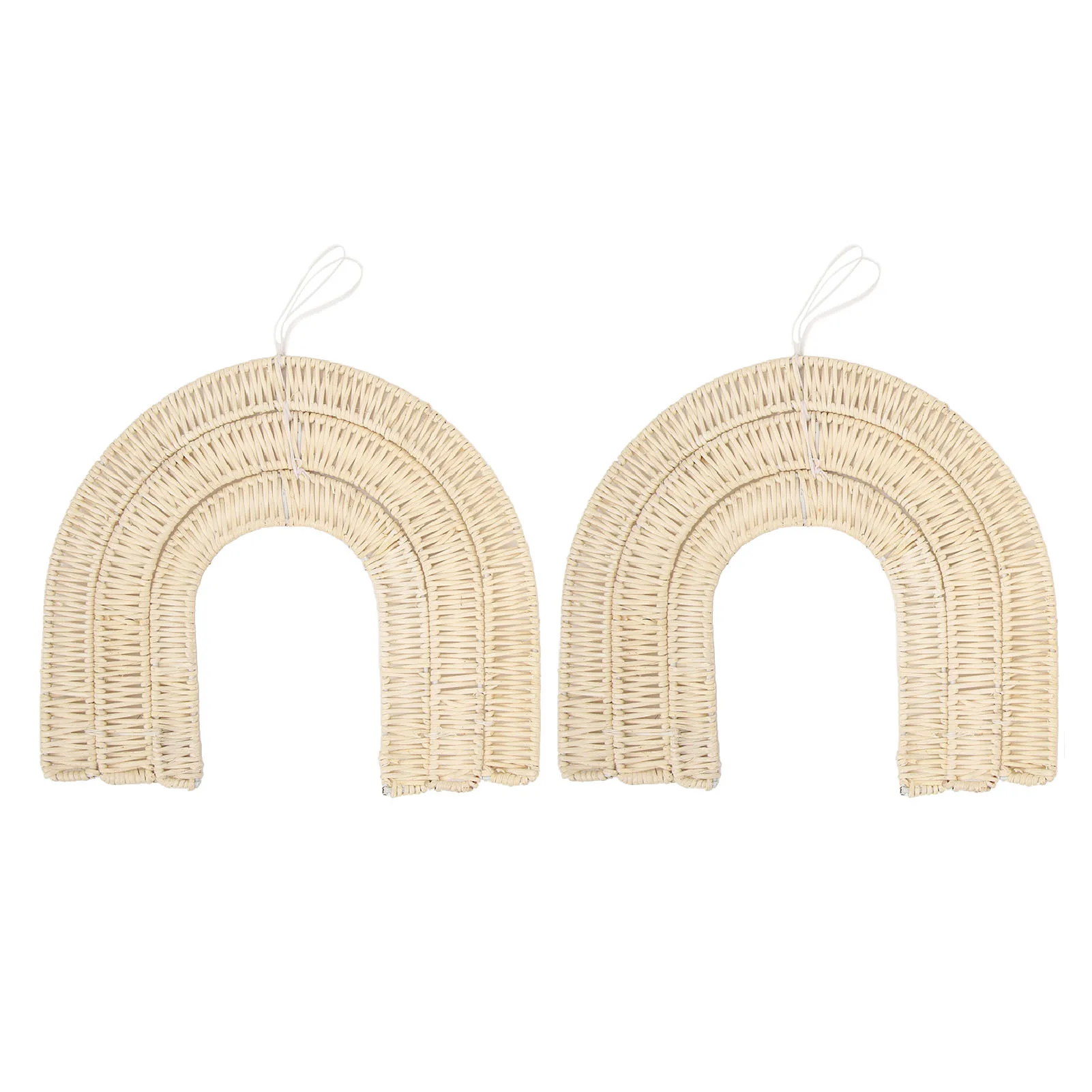 

2Pcs Rattan Rainbow Wall Decor Rainbow Wall Hanging Baby Room Nursery Decor Living Room Kids Girls Bedroom Decoration