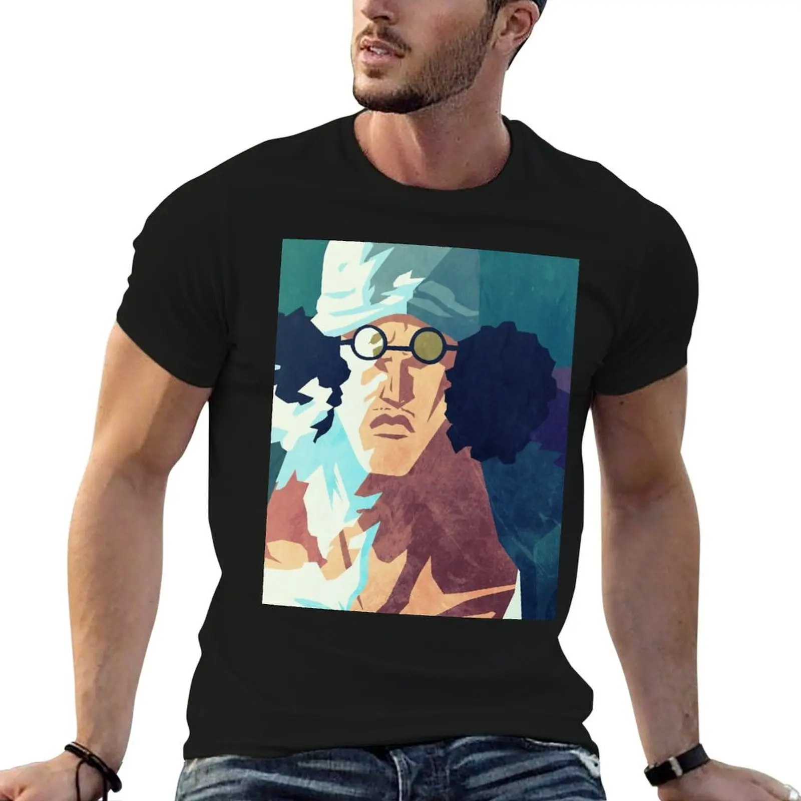 Классическая футболка Kuzan рубашки с рисунком корейская модная большого размера