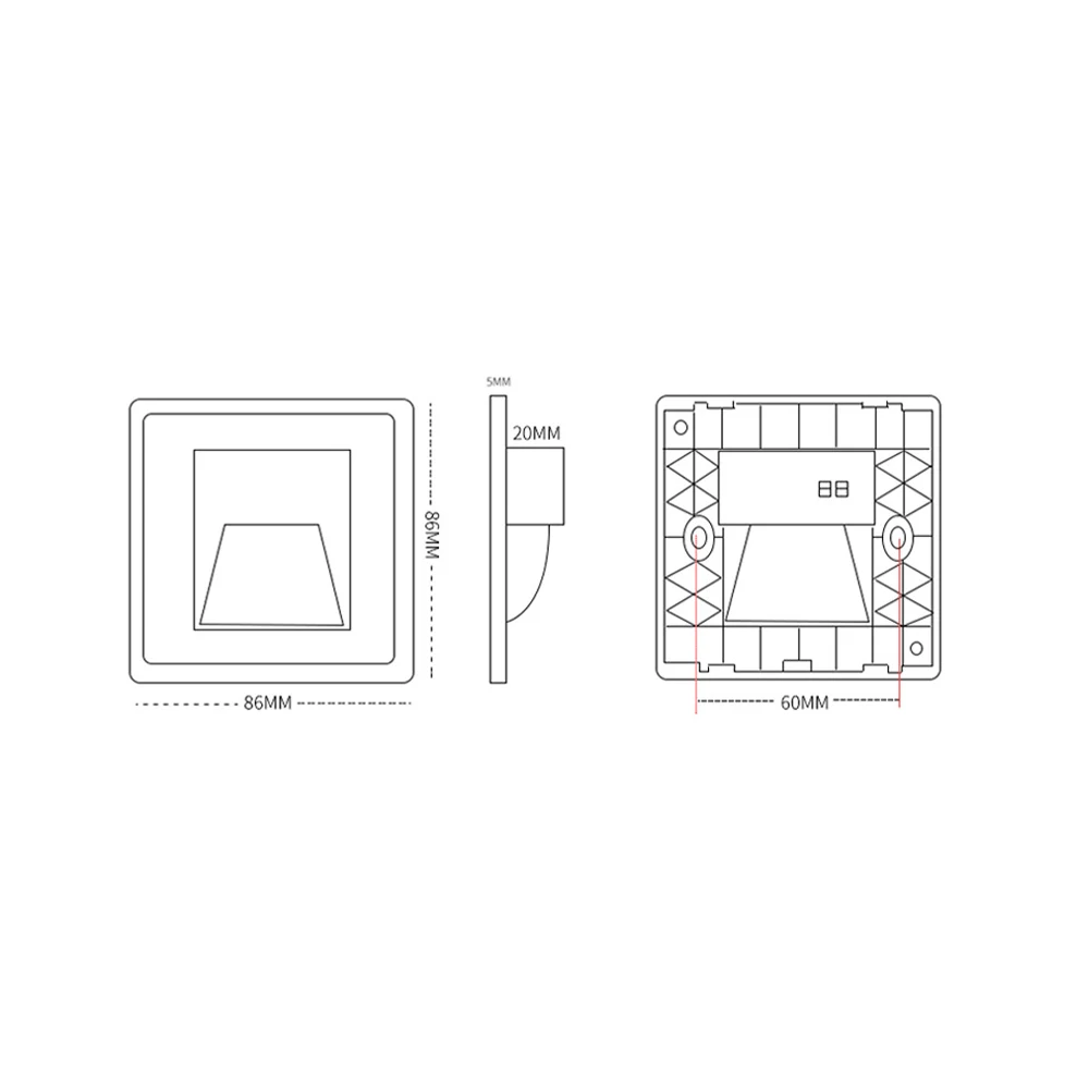 86 встроенный человеческий тело интеллектуальный инфракрасный радар