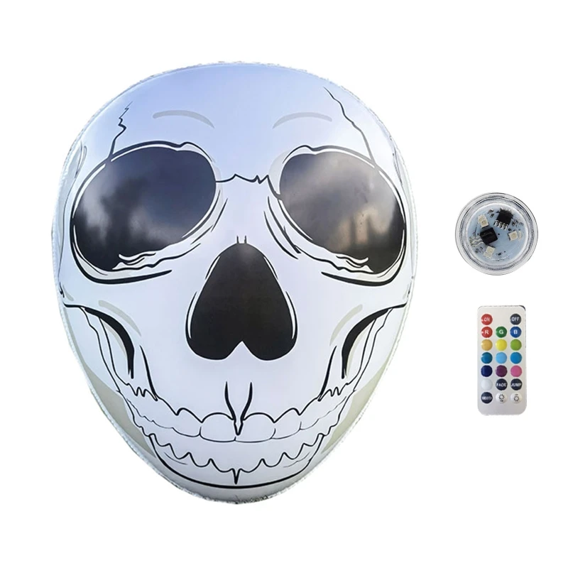 

1.8ft Tree Hanging PVC Skull Inflatable Yard Decorations Halloween Inflated LED Ornament Haunted House Holiday Supply