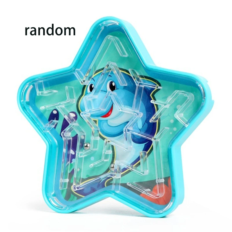 

GXMB 3in Cartoon Pentagram Maze Toy Fidget Puzzle Interactive Toy Stimulation Sensory Education Toy Adult Kids Brain Teaser
