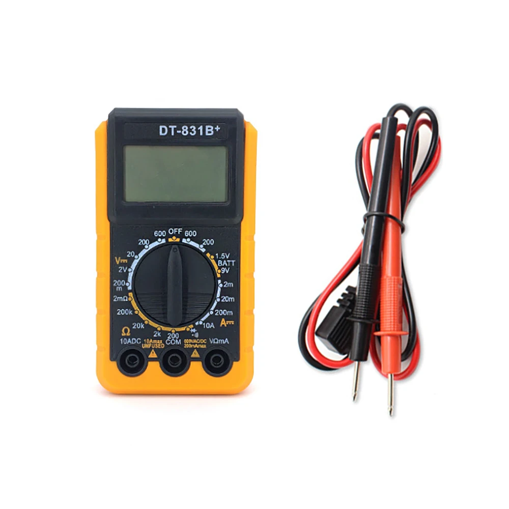 

Multifunctional Mini Digital Display Multimeter DT-831B+ High Precision Universal Meter Digital Anti-burning Meter Capacitor