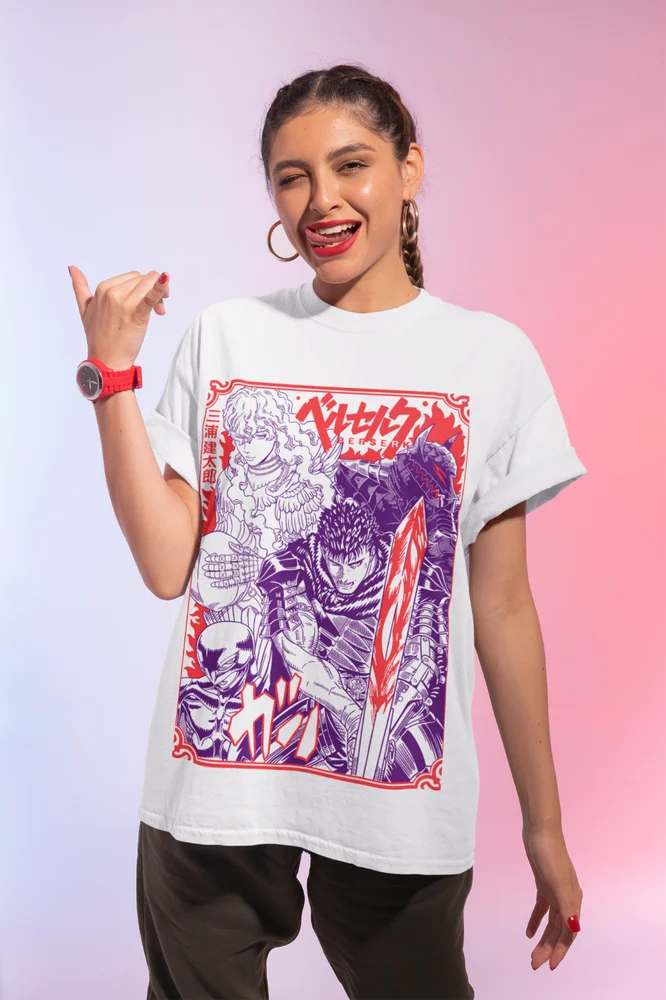 Аниме Подарочная рубашка в стиле 90-х Череп рыцарь