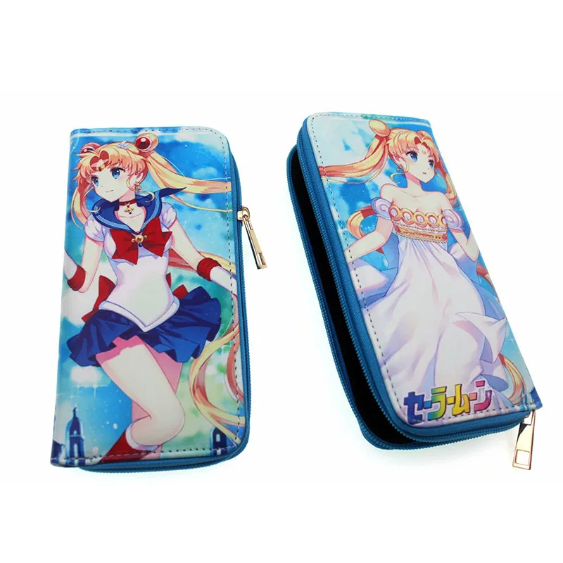 

SAILOR MOON Anime Coin Purse Around Long Zipper Pu Wallet Multi-card Slot Standard Wallet Casual Wallet Money Bag