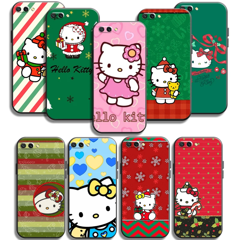 

Christmas Hello Kitty Phone Cases For Huawei Honor P30 P40 Pro P30 Pro Honor 8X V9 10i 10X Lite 9A Cases Back Cover Carcasa