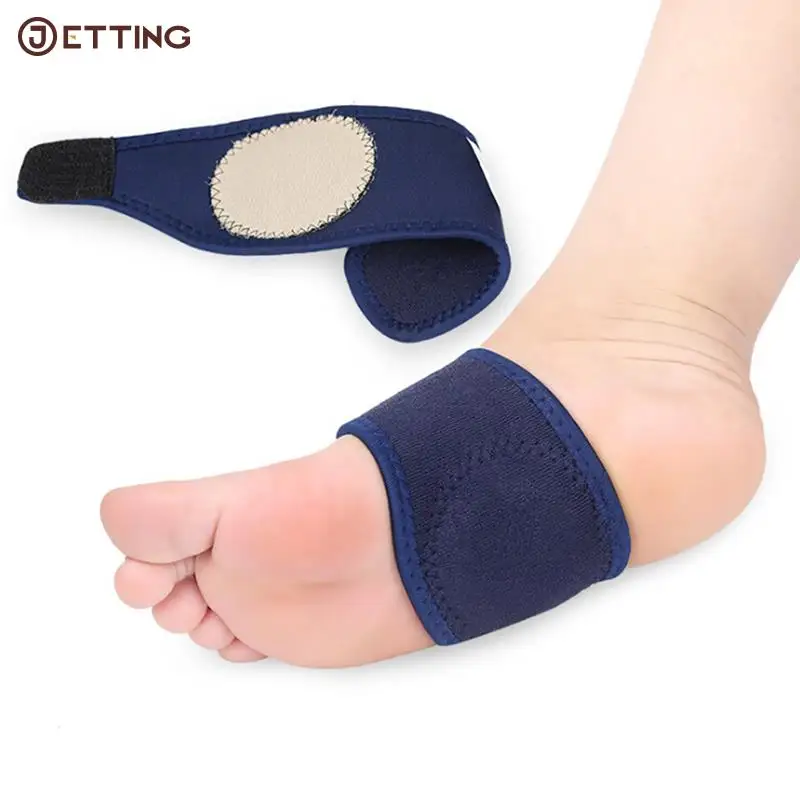 

2 PCS Plantar Fasciitis Orthopedic Insoles Gel High Arch Orthotics Bandage Breathable Elastic Silica for Heel Foot Pain Relief