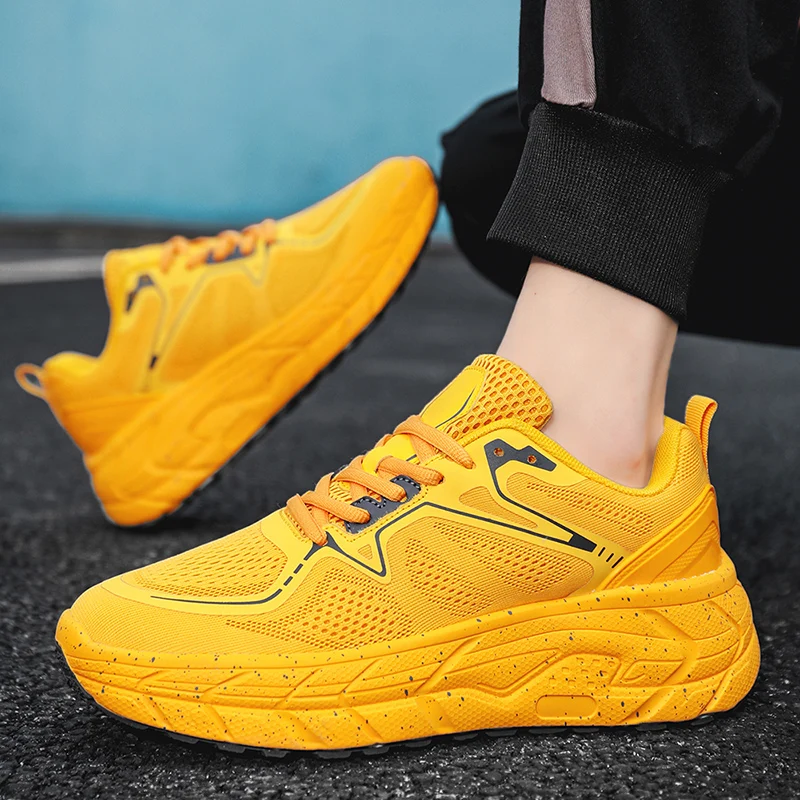 Men Women sport Running Shoes soft sole Breathable Autumn air mesh Marathon light sole anti-skid running shoes Tennies shoes