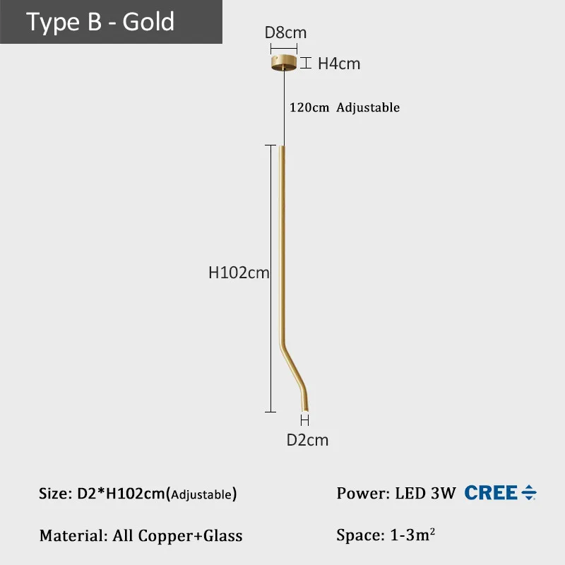 

Медные подвесные лампы ZCTOP для гостиной, спальни