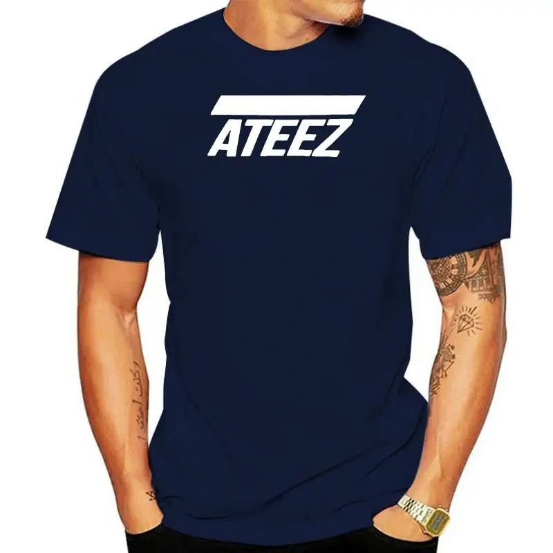 

Ateez-camiseta negra coreana para niño