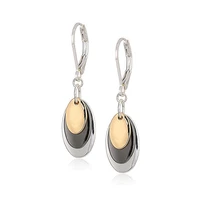 huitan simple stylish women earrings metal oval disc dangle earrings minimalist ear accessories versatile jewelry drop shipping