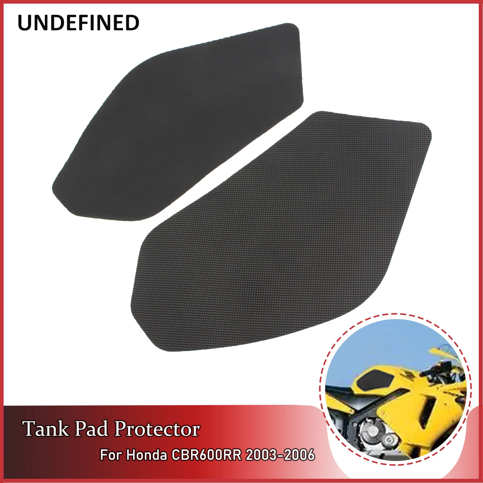 Motorcycle Gas Tank Sticker Fuel Tank Pad Protector Guard Decal Anti-Slip Knee Grip Rubber For Honda CBR600RR CBR 600RR 03-2006