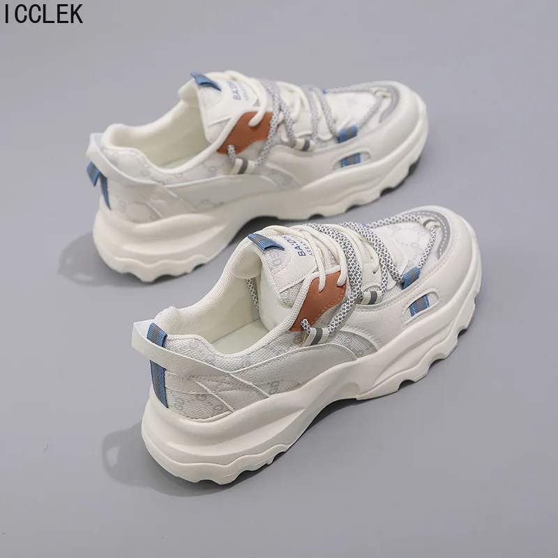

New Platform Sneakers Women Shoes Thick Bottom Chunky Sneaker Breathable Slip On Casual Shoes Woman 2022 Spring