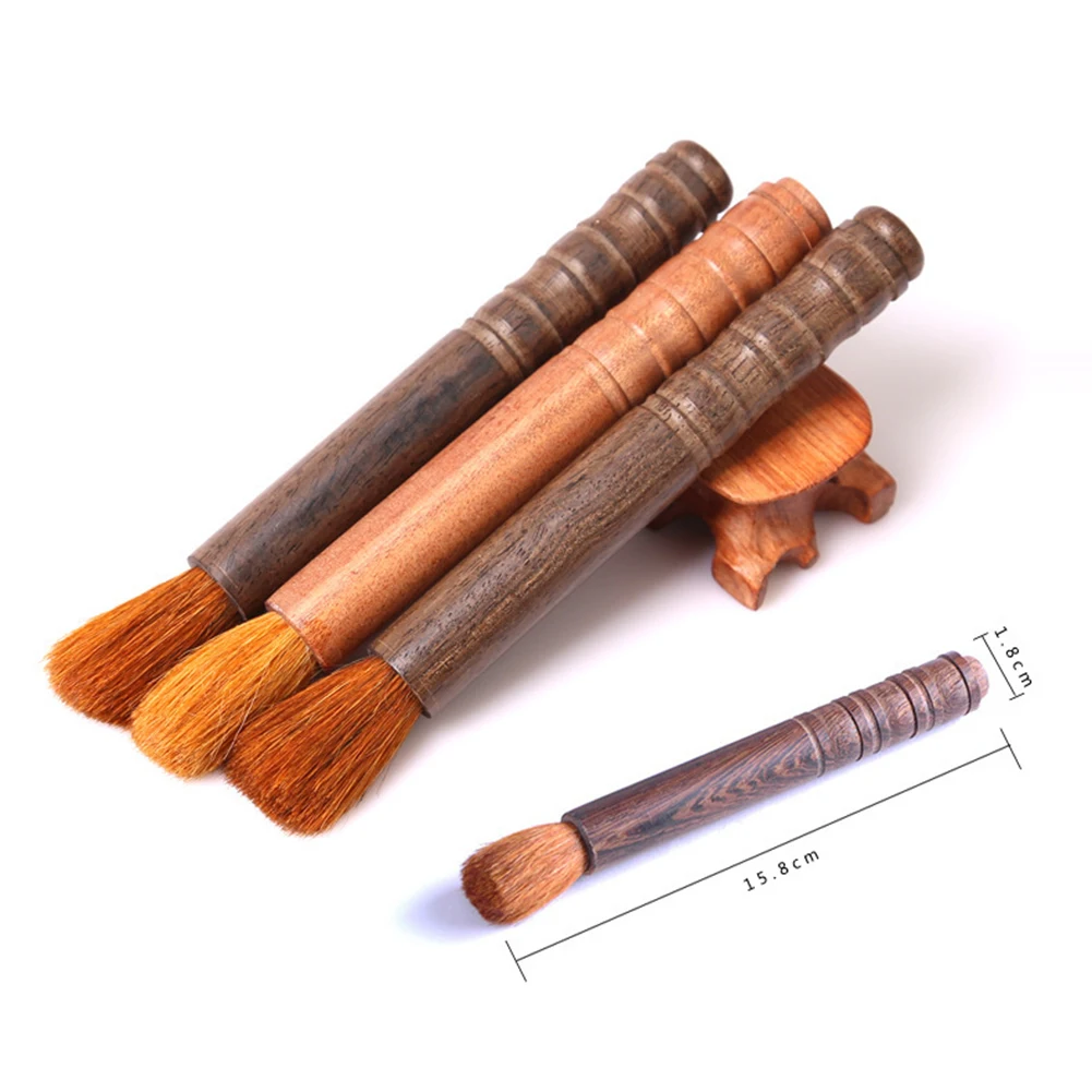 

Solid Wood Rosin Brush String Erhu Violin Rosin Cleaning Care Brush Dust Removing For Guitar Violin Wool Tip New 2022